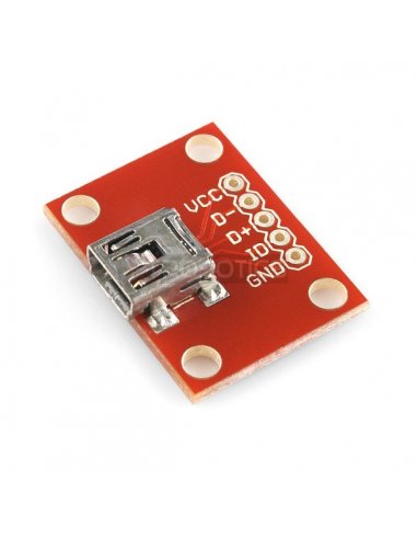 Placa para Mini USB 5 pinos da SparkFun | Conversores