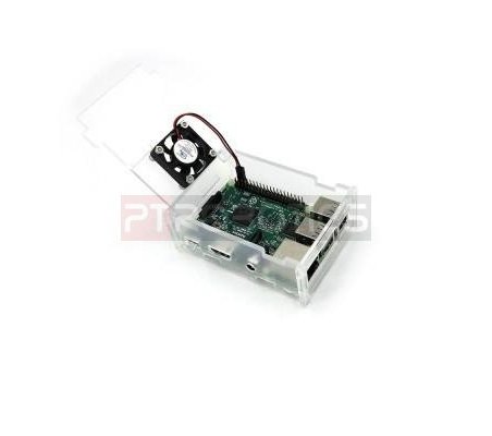 Transparent Acrylic Case+Cooling Fan for Raspberry Pi 3/2/B Itead