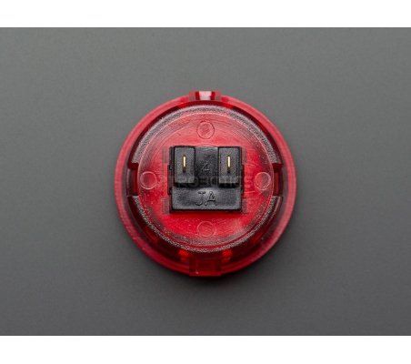 Butão Arcada (Arcade Button) - 30mm Translucido Vermelho Adafruit