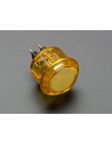 Butão Arcada (Arcade Button) - 30mm Translucido Amarelo Adafruit