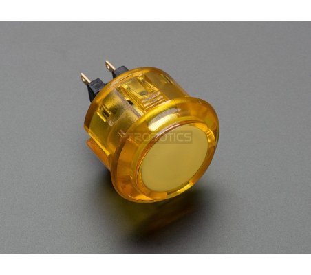 Butão Arcada (Arcade Button) - 30mm Translucido Amarelo Adafruit