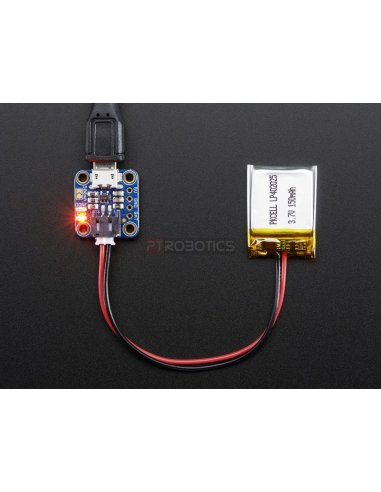 Adafruit Micro Lipo w/MicroUSB Jack - USB LiIon/LiPoly charger - v1 | Carregador de Baterias