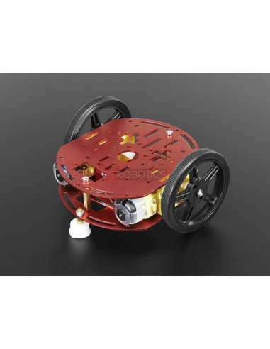 Mini Round Robot Chassis Kit - 2WD with DC Motors | Chassi de Robo