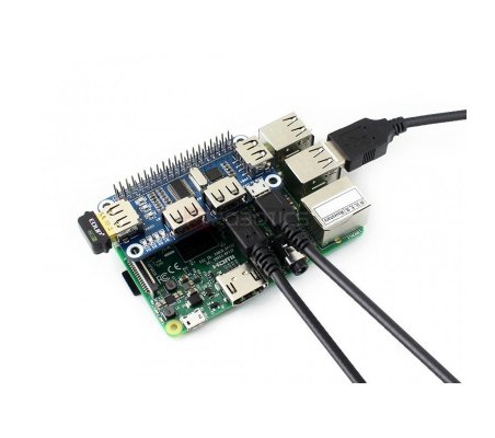 4 Port USB HUB HAT for Raspberry Pi Waveshare