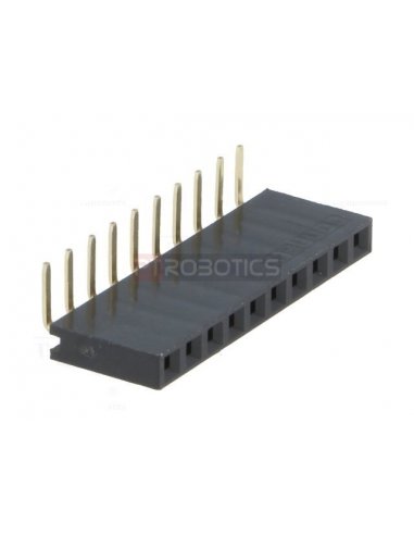 PCB Socket 10Pin 90º Single Row