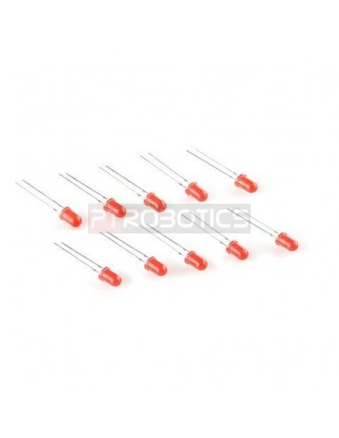Kit Leds 3mm Vermelhos PTRobotics | Componentes Opticos