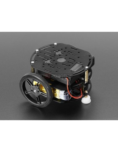 Mini 3-Layer Round Robot Chassis Kit - 2WD with DC Motors | Chassi de Robo