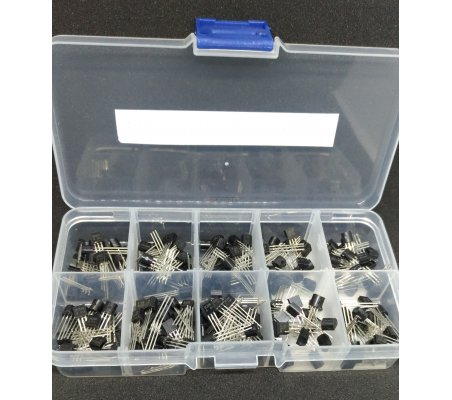 PTRobotics Transistor Assortment Kit w/ Box - 200pcs