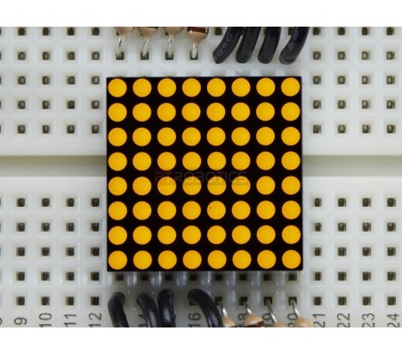 Miniature 8x8 Amarelo LED Matrix Adafruit