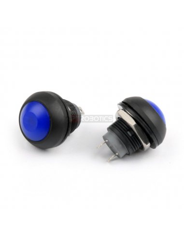 Push Button Domed Head Momentary 12mm - Blue