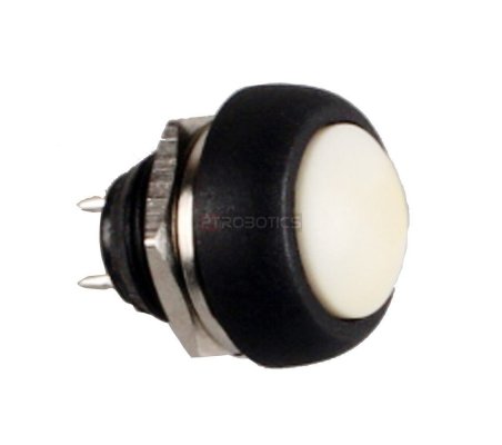 Push Button Domed Head Momentary 12mm - Branco