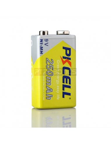 PKCELL NiMH Rechargeable Battery 9V 250mAh | Baterias NiMh e NiCd