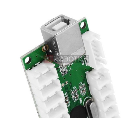 USB PC Arcade Joystick Game Controller LED Encoder Board w/ Light Cable
