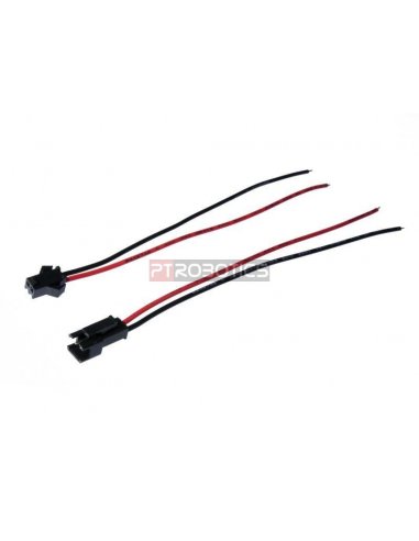 2-pin Male and Female JST Connector w/ 15cm Wire