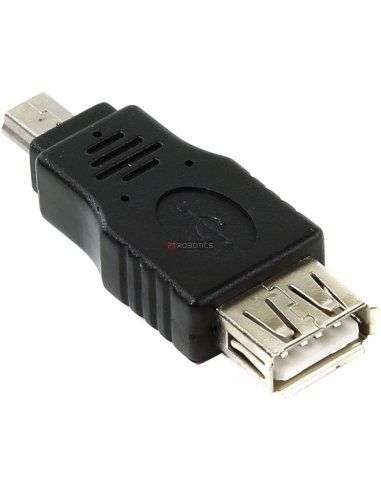 USB A Female to Mini USB B Male Adapter