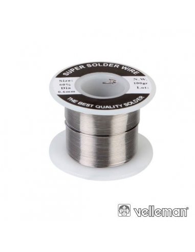 Solder wire 0.6mm 60/40 100gr Velleman | Material Soldadura