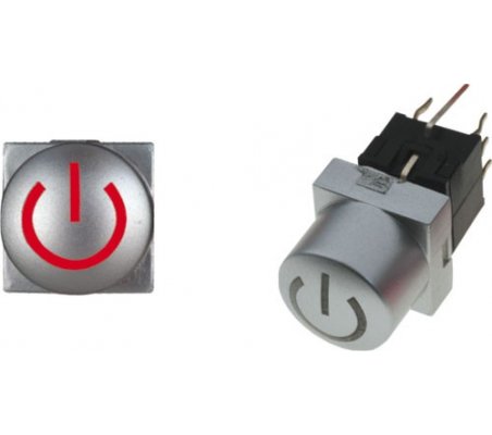 Microswitch 2 Position DPDT 0.1A 30V Red/Verde Led