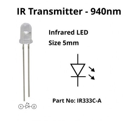 IR Emitter and Receiver LED 5mm 940nm