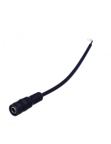 DC 5.5X2.1 Female Adapter Cable Wire 15cm - Black | Cabos de Alimentação
