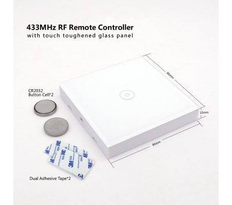 Sonoff T1 EU: 1-2 Gang WiFi RF Smart Wall Touch Light Switch - T433 86 Type RF Remote