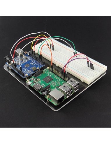 Acrylic Baseplate for Arduino Uno, Raspberry Pi and Breadboard