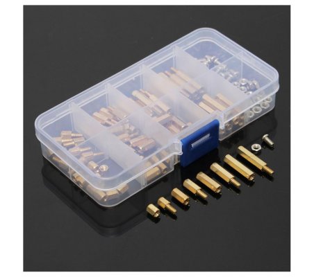 M2.5 Spacer, Screw and Nut Brass Kit - 120pcs