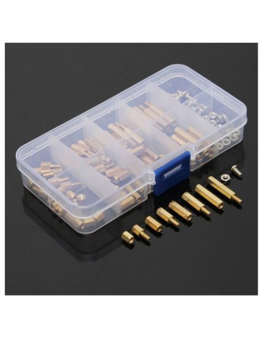 M3 Spacer, Screw and Nut Brass Kit - 120pcs
