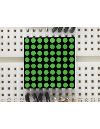 Miniature 0.8" 8x8 Pure Verde LED Matrix - KWM-20882CPGB
