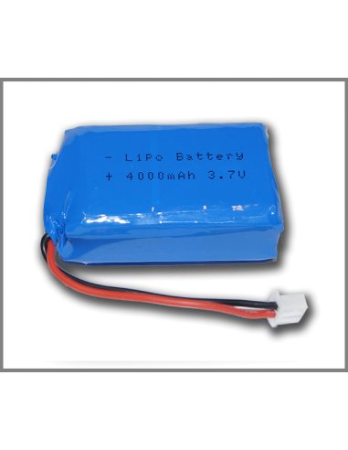 LiPO Battery 4000mAh 3.7V w/ plastic monting base