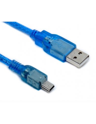 Cabo Mini USB 0.3m - Blue