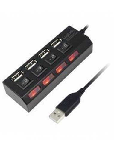 UA0128 LogiLink® USB 2.0 HUB 4-Port w/ ON/OFF switch