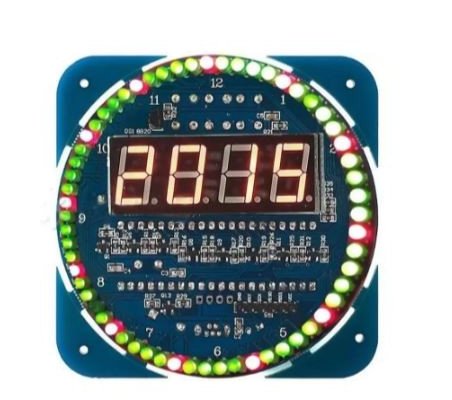 Kit de Relógio Eletrónico com Leds em Rotação DS1302 DIY