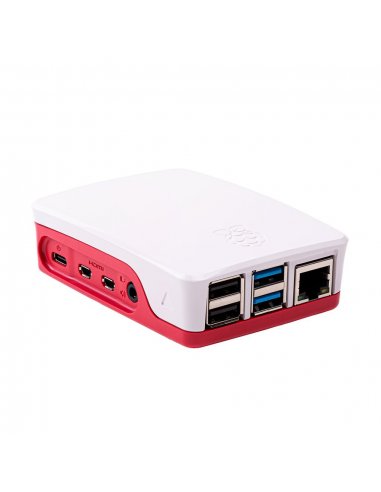 Caixa Oficial para Raspberry Pi 4 Model B Vermelha & Branca