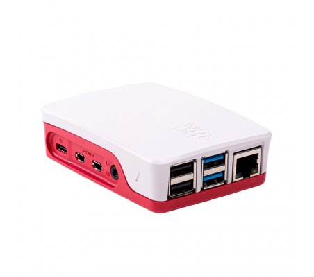 Caixa Oficial para Raspberry Pi 4 Model B Vermelha & Branca