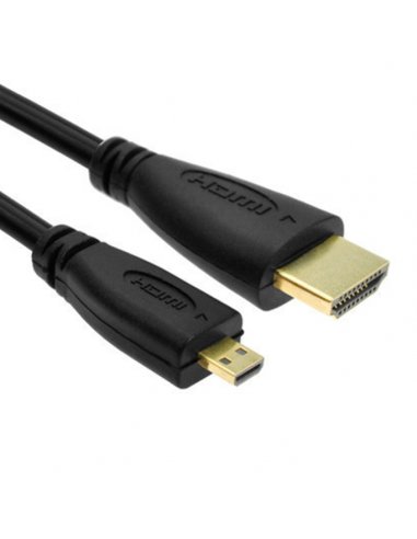 Raspberry Pi Micro HDMI to HDMI Cable 1m - Black | Cabos de Dados | Cabo HDMI | Cabo USB