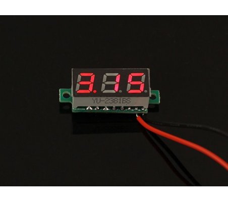 0.28 Inch LED digital DC voltmeter - Vermelho