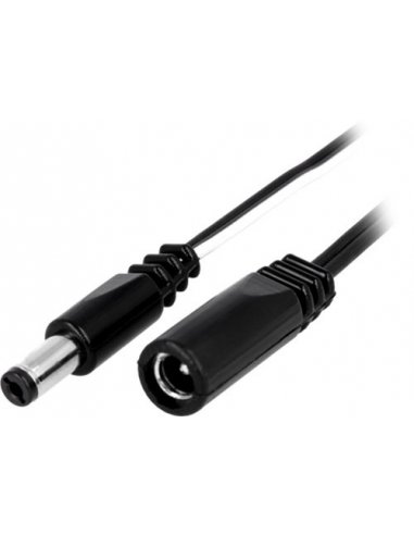 5.5/2.1mm female to male barrel jack extension cable - 1m