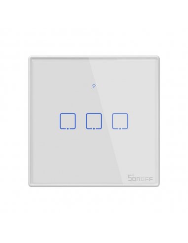 Sonoff T1 EU: TX Series WiFi Wall Switch 3 Gang - Branco | Wireless