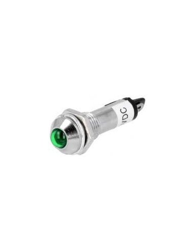 Led Indicator 24Vdc for panel in metal - Verde | Indicadores Led