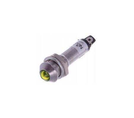 Led Indicator 24Vdc for panel in metal - Amarelo