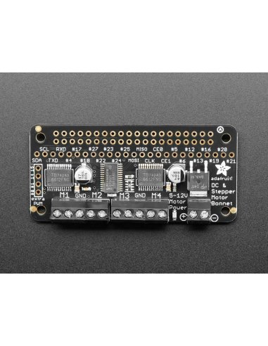 Adafruit DC & Stepper Motor Bonnet for Raspberry Pi | HAT | Placas de Expansão Raspberry Pi