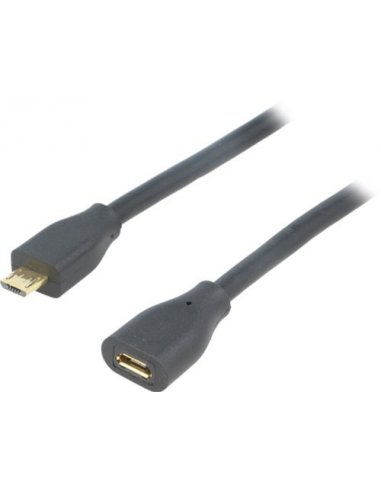 MicroUSB Male to Female Cable Adapter - 0,5mt | Cabos de Dados | Cabo HDMI | Cabo USB