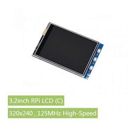 3.2 inch 320x240 Touch Screen TFT LCD for Raspberry Pi - 125MHz High-Speed SPI