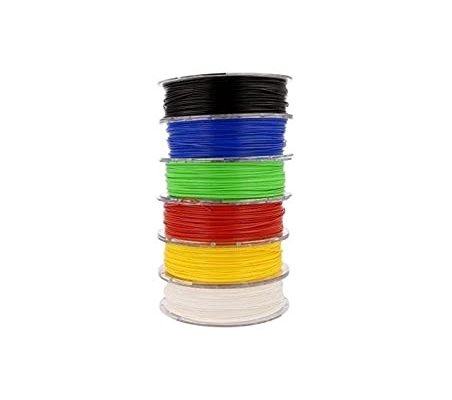 Filamento PLA 1.75mm 6x330g - Amarelo, Azul, Branco, Preta, Verde e Vermelho