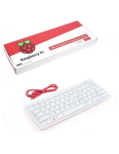 Teclado Oficial Raspberry Pi Versão PT - Vermelho e Branco