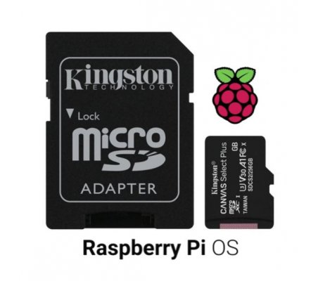 Cartão Kingston Canvas 32GB Select Plus MicroSDHC UHS-I A1 (Class 10) - Raspberry Pi OS Kingston