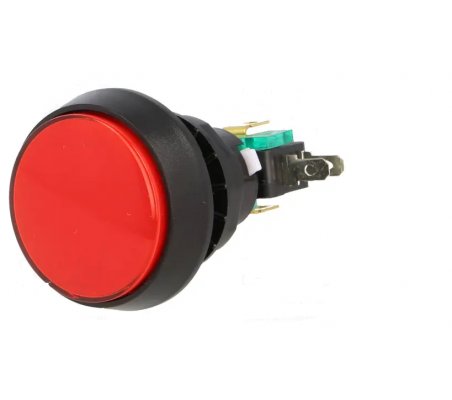Interruptor de Pressão ON-(ON) SPDT 10A/250Vac - Vermelho