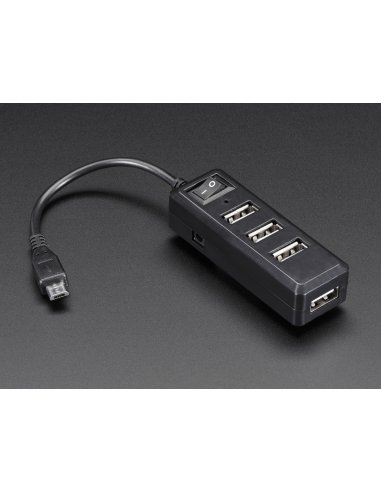 Mini Hub USB com Interruptor - OTG Micro-USB | Periféricos