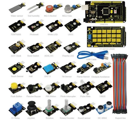 Kit de 30 Sensores com Arduino Mega 2560 Keyestudio