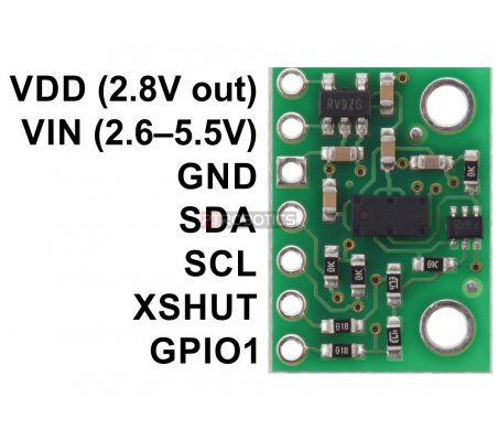 Sensor de Distância VL53L3CX com Regulador de Voltagem